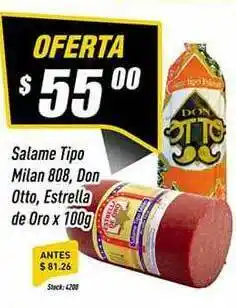 Salame Tipo Milan 808 Don Otto Estrella De Oro x 100gr