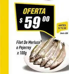 Supermercados Comodin Filet De Merluza O Pejerrey x 100g oferta