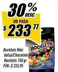 Supermercados Comodin Rocklets Mini Bolsa Chocolate Rocklets 3150gr oferta