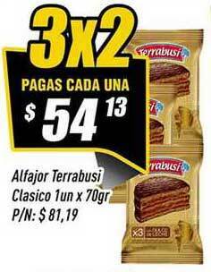 Supermercados Comodin Alfajor Terrabusi Clasico 1un x 70gr oferta
