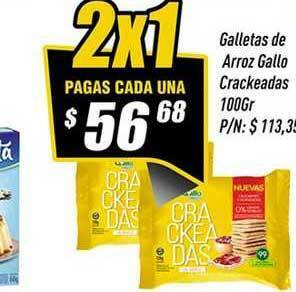 Supermercados Comodin Galletas De Arroz Gallo Crackeadas 100gr oferta