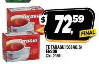 Supermercados Yaguar Te Taragui 50Saq.S/Ensob oferta