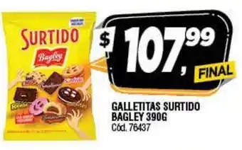 Supermercados Yaguar Surtido Galletitas Bagley 390g oferta