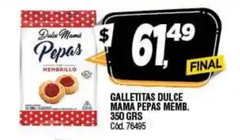 Supermercados Yaguar Dulce Mama Pepas Galettitas Memb 350grs oferta