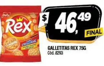 Supermercados Yaguar Rex Galletitas 75g oferta