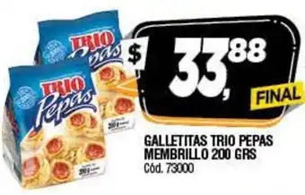 Supermercados Yaguar Trio Pepas Galletitas Membrillo 200grs oferta