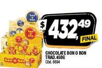 Supermercados Yaguar Bon o Bon Chocolate Trad 450g oferta