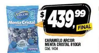 Supermercados Yaguar Mental Cristal Caramelo Arcor 810gr oferta