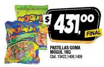 Supermercados Yaguar Mogul Pastillas Goma 1kg oferta