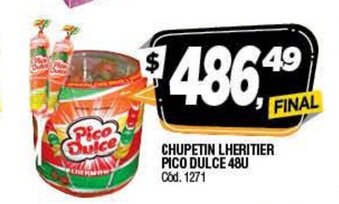 Supermercados Yaguar Pico Dulce Chupetin Lheritier 48u oferta