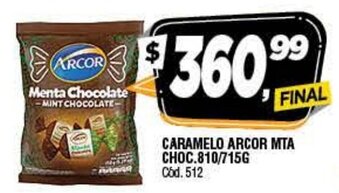 Supermercados Yaguar Arcor Caramelo Mta Choc 810/715g oferta