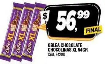 Supermercados Yaguar Oblea Chocolate Chocolinas XL 54gr oferta