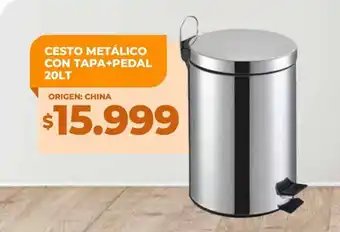 Supermayorista Vital CESTO METÁLICO CON TAPA + PEDAL 20LT oferta