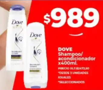 Supermayorista Vital DOVE Shampoo/ acondicionador x 400ml. oferta