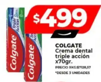 Supermayorista Vital COLGATE Crema dental triple acción x 70gr. oferta