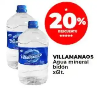 Supermayorista Vital VILLAMANAOS Agua mineral bidón x 6lt. oferta