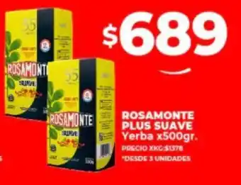 Supermayorista Vital ROSAMONTE Plus Suave Yerba x 500gr. oferta