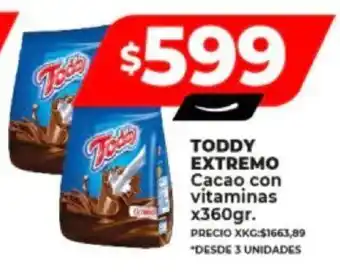 Supermayorista Vital TODDY Extremo Cacao con vitaminas x 360gr. oferta