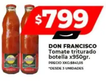Supermayorista Vital DON FRANCISCO Tomate triturado botella x 950gr. oferta