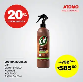 Atomo Conviene LUSTRAMUEBLES CIF 400ml oferta