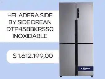 Musimundo HELADERA SIDE BY SIDE DREAN DTP458BKRSSO INOXIDABLE oferta