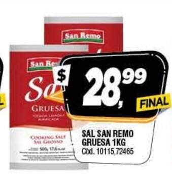 Supermercados Yaguar San Remo Sal Gruesa 1kg oferta