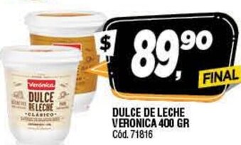 Supermercados Yaguar Dulce De Leche Veronica 400gr oferta
