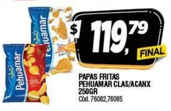Supermercados Yaguar Pehuamar Papas Fritas Clas/Acanx 250gr oferta