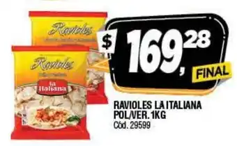 Supermercados Yaguar Ravioles La Italiana Pol/Ver. 1kg oferta