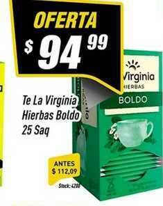 Supermercados Comodin Te La Virginia Hierbas Boldo² 25 saq oferta