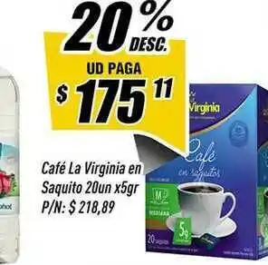 Supermercados Comodin Café La Virginia En Saquito x 5gr oferta