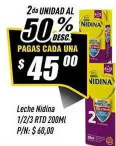 Supermercados Comodin Leche Nidina 1 2 3 Rtd 200ml oferta