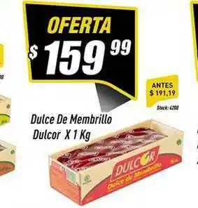 Supermercados Comodin Dulce De Membrillo Dulcor x 1kg oferta