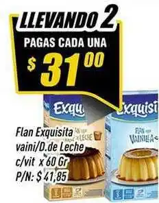 Supermercados Comodin Flan Exquisita Vaini D. De Leche C Vit x 60gr oferta