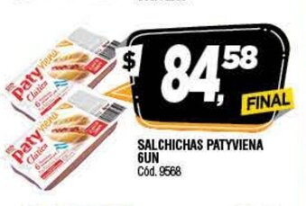 Supermercados Yaguar Patyviena Salchichas 6un oferta