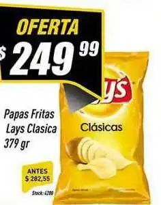 Supermercados Comodin Papas Fritas Lays Clasica 379gr oferta