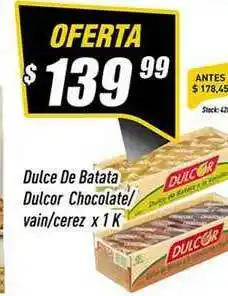 Supermercados Comodin Dulce Batata Dulcor Chocolate Vain Cerez x 1k oferta