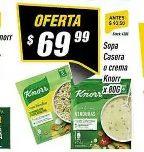 Supermercados Comodin Knorr Sopa Casera O Crema x 80g oferta