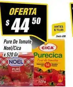 Supermercados Comodin Pure De Tomate Noel Cica x 520gr oferta