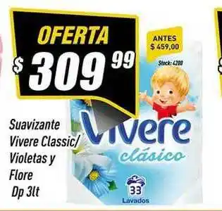 Suavizante Vivere Classic Violetas Y Flore Dp 3lt
