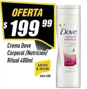 Supermercados Comodin Crema Dove Corporal Nutrición Ritual 400ml oferta