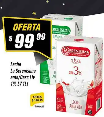 Supermercados Comodin Leche La Serenisima Enter Desc Liv 1% Lv lt oferta