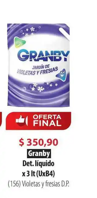 Parodi Granby Det. Líquido x 3lt oferta