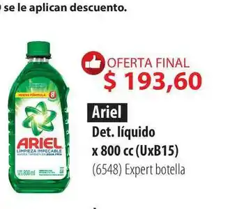 Parodi Ariel Det. Líquido x 800cc oferta