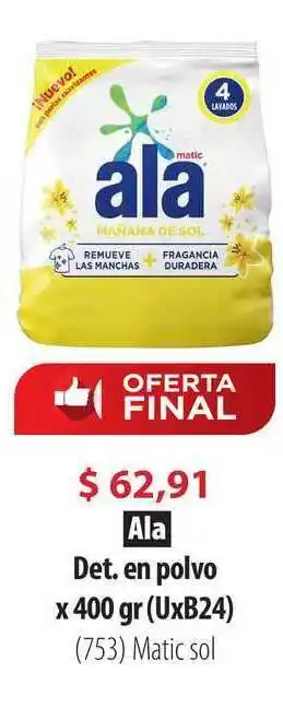 Parodi Ala Det. En Polvo x 400gr oferta