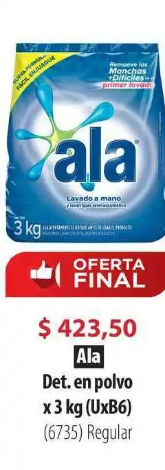 Parodi Ala Det. En Polvo x 3kg oferta