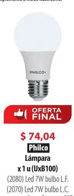 Parodi Philco Lámpara x 1u oferta