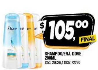 Supermercados Yaguar Dove Shampoo/Enj 200ml oferta