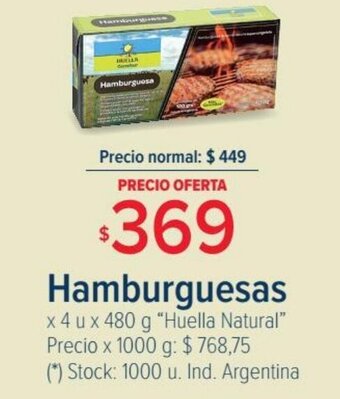 Carrefour Hamburguesas x 4u x 480g oferta