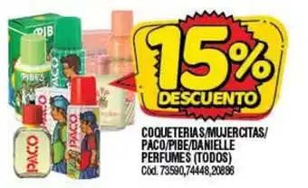 Supermercados Yaguar Coqueteria/Mujercitas/Paco/Pibe/Danielle Perfumes (Todos) oferta